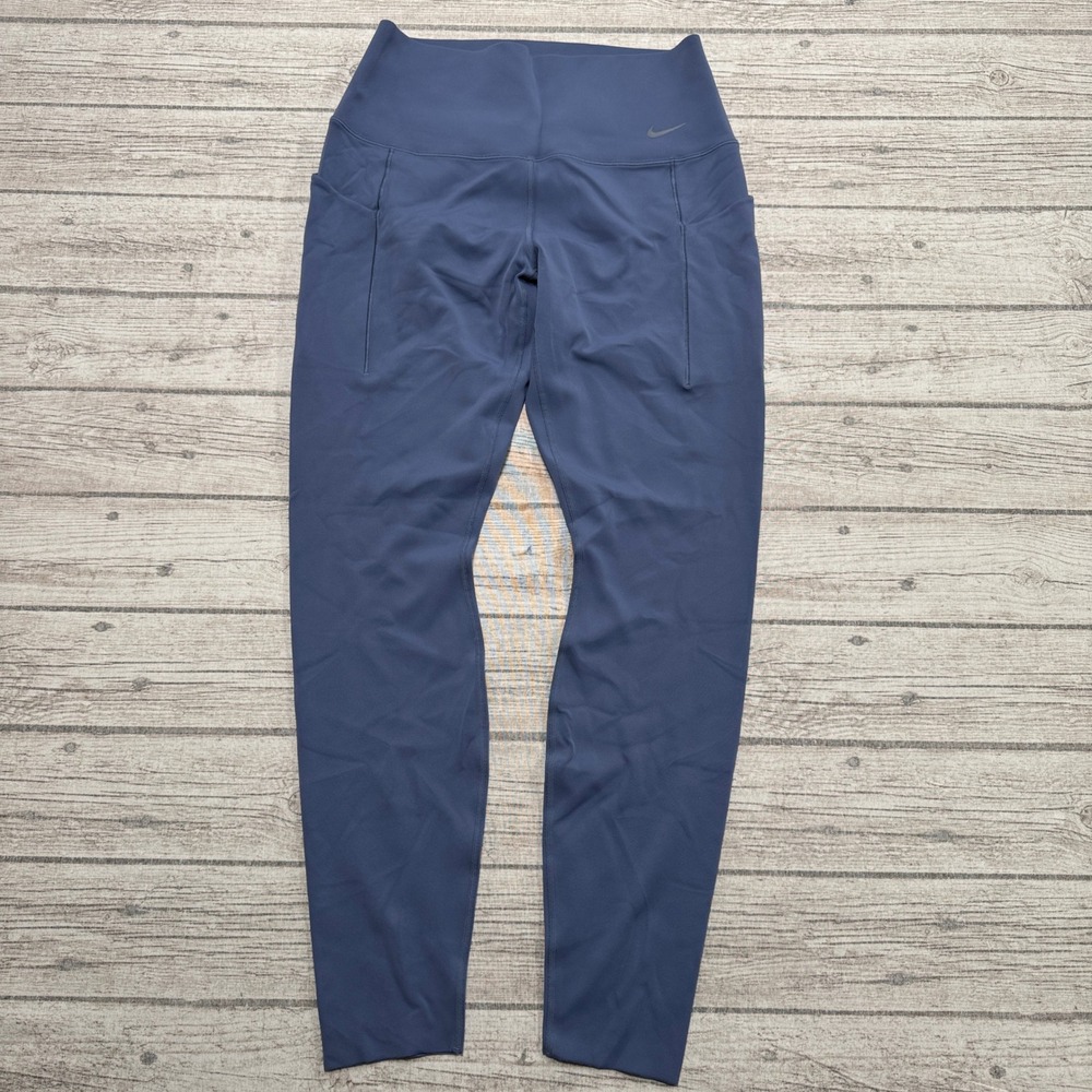 Nike Universa Leggings Womens Large Blue Dri-FIT High Rise Athletic Training Gym